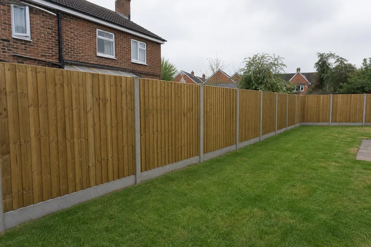 Garden fencing installed at a residential property in Nottingham